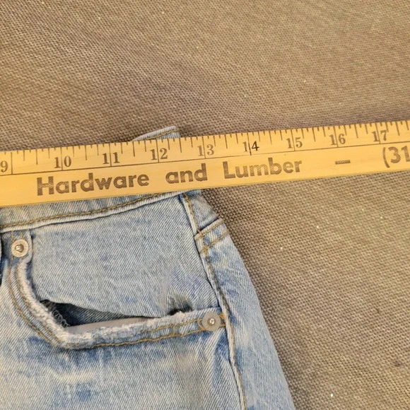 Universal Thread Womens Denim Midi Skirt Light Wash High Rise Front Slit Size 0 - Picture 6 of 7